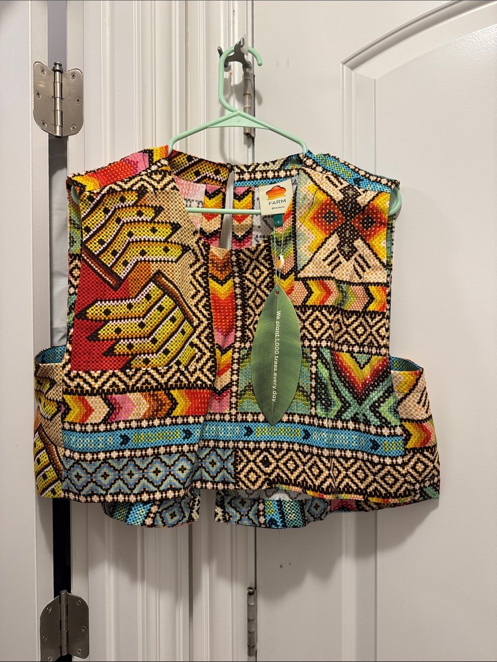 Farm Rio Women’s Multicolor Aztec Print Top